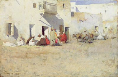 Café à Biskra, Alger, 1887 - Willard Leroy Metcalf